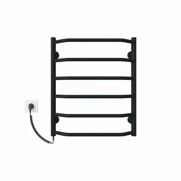 Полотенцесушитель электрический DEFFI Трапеция 500x600 60 Вт левая черная