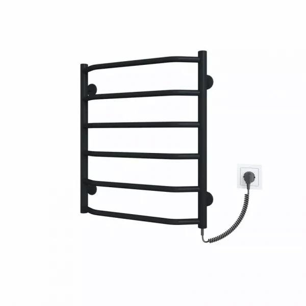 Полотенцесушитель электрический DEFFI Трапеция 500x600 60 Вт правая черная