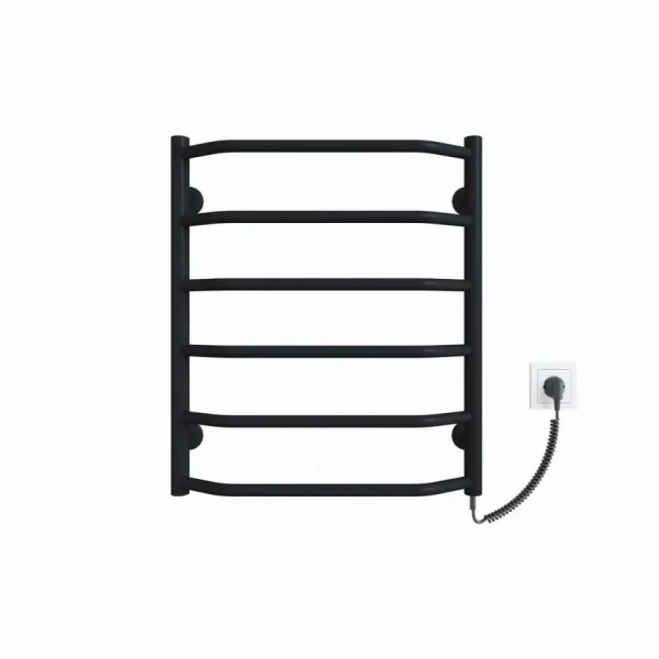Полотенцесушитель электрический DEFFI Трапеция 500x600 60 Вт правая черная