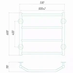 Полотенцесушитель электрический DEFFI Трапеция 500x600 95 Вт хромированная правая