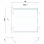 Полотенцесушитель водяной DEFFI Трапеция 500x600 мм