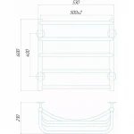 Полотенцесушитель водяной DEFFI Каскад 500x600 мм