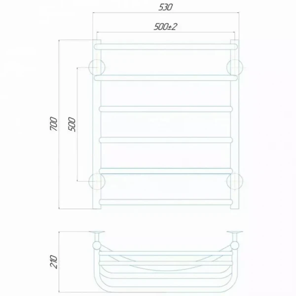 Полотенцесушитель водяной DEFFI Отель 500x700 мм