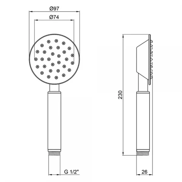 Воронка для душа WEZER WKY-16-BLACK нержавеющая сталь