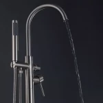 Напольный смеситель для ванны WEZER EKO19A-01 нержавеющая сталь