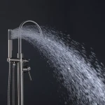 Напольный смеситель для ванны WEZER EKO19A-01 нержавеющая сталь