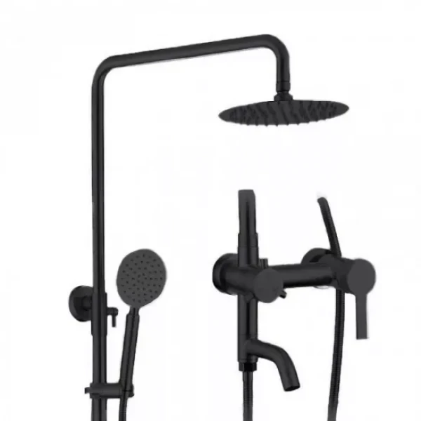 Душевая система WEZER EKO16А-01BLACK 3-х функциональная