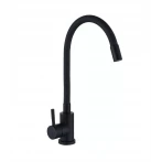 Смеситель для кухни WEZER EKO4E-01-BLACK с гибким изливом черный