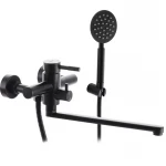 Смеситель для ванны WEZER EKO7A-01-BLACK нержавеющая сталь черный