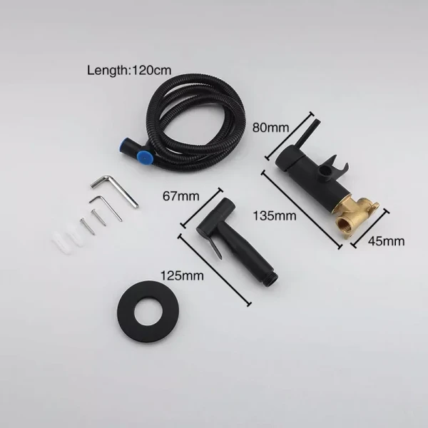 Гигиенический душ WEZER EKO9В-01-BLACK нержавеющая сталь черный