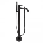 Смеситель для напольной ванны WEZER EKO19A-01-BLACK нержавеющая сталь черный