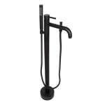 Смеситель для напольной ванны WEZER EKO19A-01-BLACK нержавеющая сталь черный