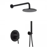 Душевая система WEZER EKO17B-01-BLACK нержавеющая сталь черная