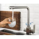 Смеситель для кухни WEZER PRO4C-02 для двух вод нержавеющая сталь