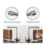 Смеситель для кухни WEZER PRO4C-02 для двух вод нержавеющая сталь