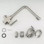 Смеситель для кухни WEZER PRO4C-02 для двух вод нержавеющая сталь