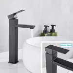 Смеситель для умывальника WEZER PRO11-02-BLACK высокий