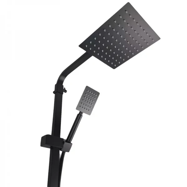 Душевая система WEZER PRO16-02-BLACK с переключателем на лейку, 3 функции черная
