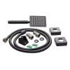 Смеситель для ванны WEZER PRO7-02-BLACK с поворотным изливом черный