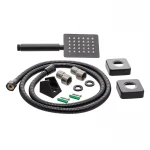 Смеситель для ванны WEZER PRO7-02-BLACK с поворотным изливом черный