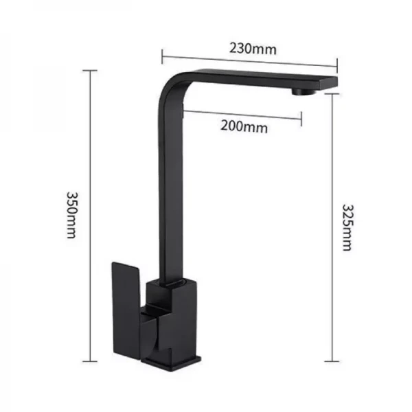 Смеситель для кухни WEZER PRO4A-02-BLACK черный