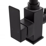 Смеситель для кухни WEZER PRO4C-02-BLACK нержавеющая сталь черный для двух вод