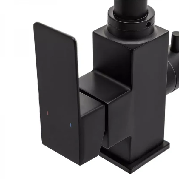 Смеситель для кухни WEZER PRO4C-02-BLACK нержавеющая сталь черный для двух вод