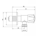 Кран приборный WEZER SOL21A-15 1/2