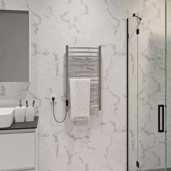 Полотенцесушитель электрический Deffi Lima 400х800 мм 165 Вт хромированный левый