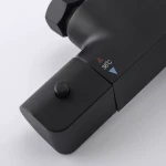 Душевая система с термостатом GAPPO G2407-60 черная с изливом и переключателем на лейку, 3 функции