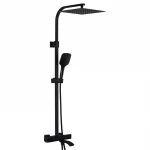 Душевая система с термостатом GAPPO G2407-60 черная с изливом и переключателем на лейку, 3 функции