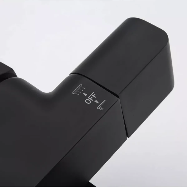 Душевая система с термостатом GAPPO G2407-60 черная с изливом и переключателем на лейку, 3 функции