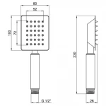 Воронка для душа WEZER WKY-17 нержавеющая сталь