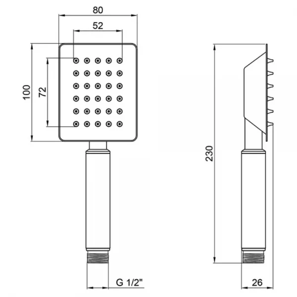 Воронка для душа WEZER WKY-17 нержавеющая сталь