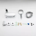 Змішувач для ванни FAOP A3209 з плоским виливом 192 мм, хром.