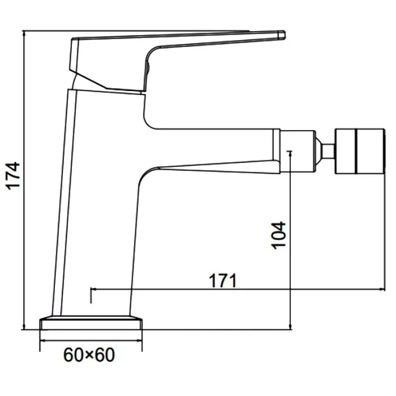 Змішувач для біде FAOP A5009, хром