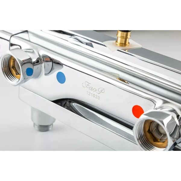 Душова система з термостатом FAOP A2409-40, вилив - перемикач на лійку, 3-режими, хром