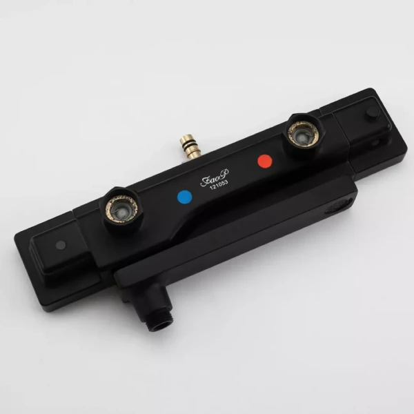 Душова система з термостатом FAOP A2409-60, вилив - перемикач на лійку, 3-режими, чорний