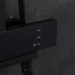 Душова система з термостатом FAOP A2409-60, вилив - перемикач на лійку, 3-режими, чорний