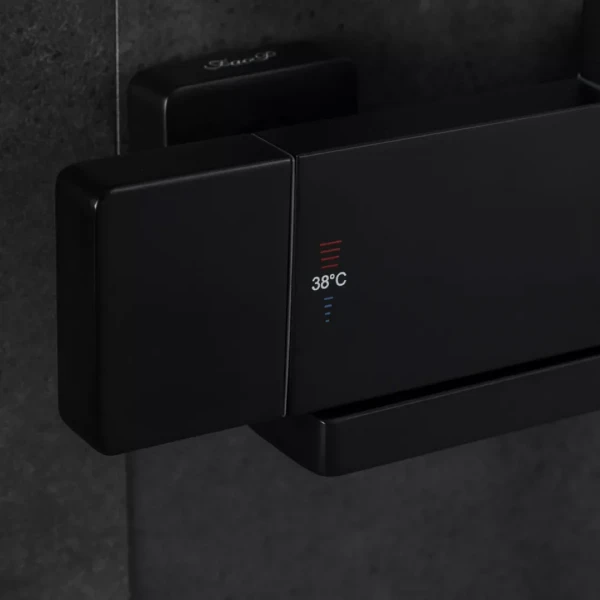 Душова система з термостатом FAOP A2409-60, вилив - перемикач на лійку, 3-режими, чорний