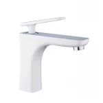 Змішувач для раковини FAOP A1003-8, білий-хром