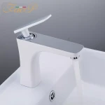 Змішувач для раковини FAOP A1003-8, білий-хром