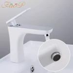 Змішувач для раковини FAOP A1003-8, білий-хром