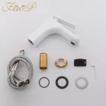 Змішувач для раковини FAOP A1003-8, білий-хром