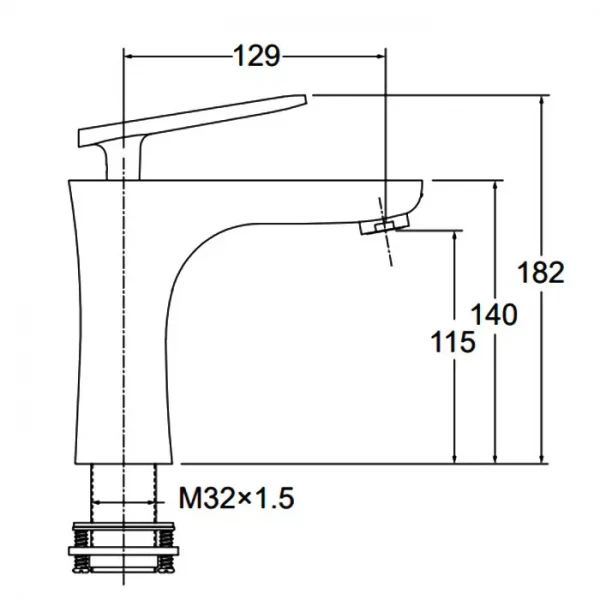 Змішувач для раковини FAOP A1003-8, білий-хром