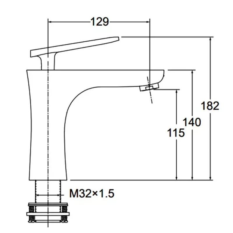 Змішувач для раковини FAOP A1003-8, білий-хром