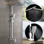 Душова система FAOP A2403-8, вилив - перемикач на лійку, 2-режими, білий-хром