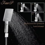 Душова система FAOP A2403-8, вилив - перемикач на лійку, 2-режими, білий-хром