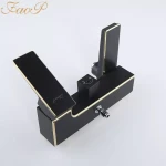 Душевая система FAOP A2406-6 с переключателем на лейку черная с золотом, 1 режим