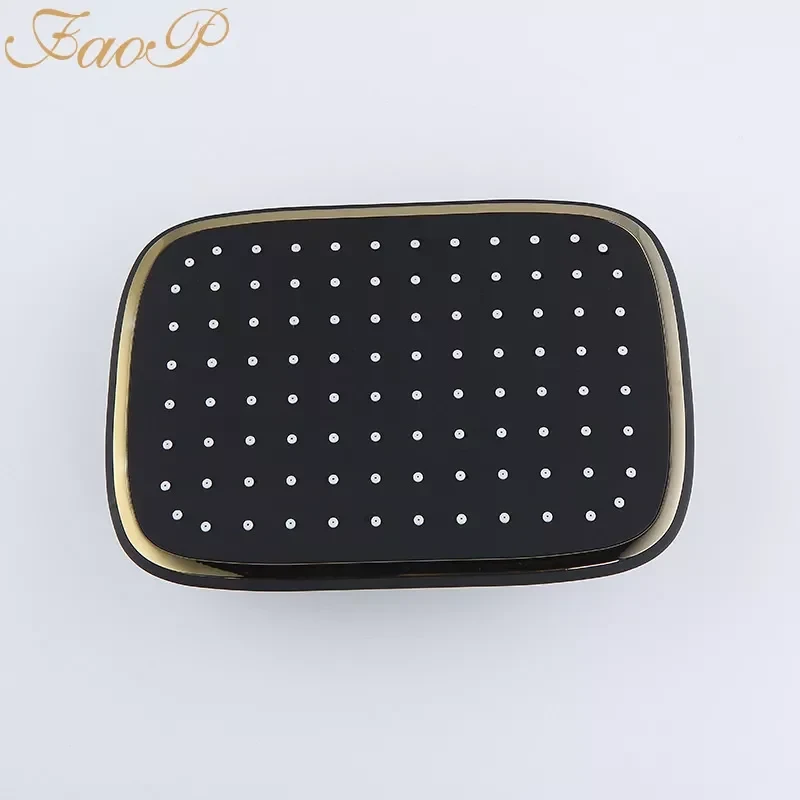 Душова система FAOP A2406-6, вилив - перемикач на лійку, 1-режим, чорний-золото